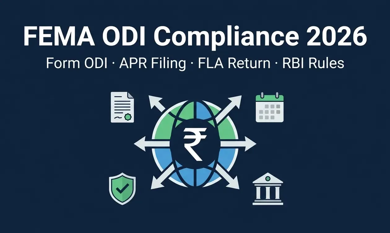 FEMA ODI Compliance Guide for Indian Companies 2026 covering Form ODI filing, Annual Performance Report, FLA Return and RBI regulations