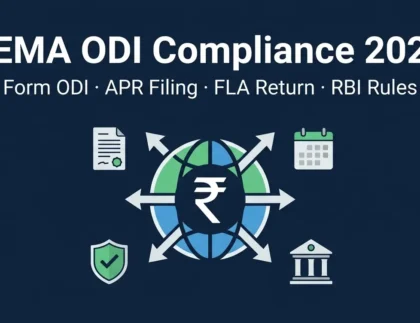 FEMA ODI Compliance Guide for Indian Companies 2026 covering Form ODI filing, Annual Performance Report, FLA Return and RBI regulations