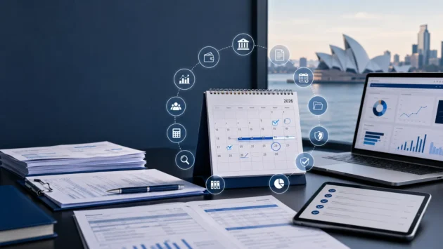 Australian company compliance calendar showing 2026 ASIC, ATO, BAS, tax, payroll, and regulatory deadlines for businesses